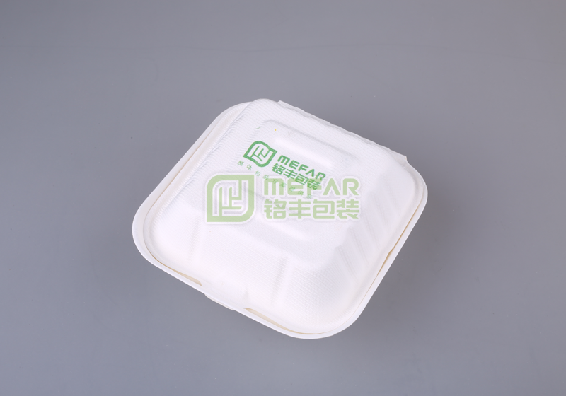餐盒白色甘蔗浆湿压纸托（纸塑）