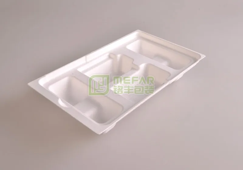 充电器白色湿压纸托(纸浆模塑) - Imagen 2