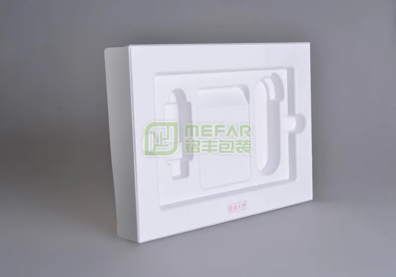 平板白色湿压甘蔗浆纸托(纸塑) - Imagen 2