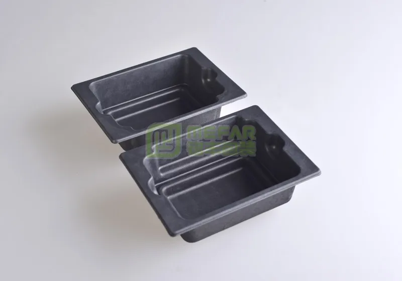 平板黑色湿压甘蔗浆纸托(纸塑) - Bild 2