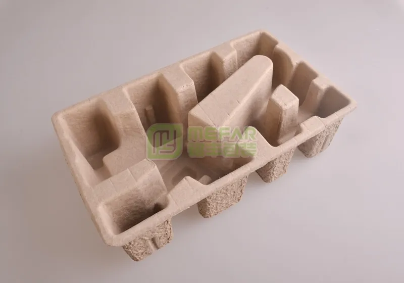 耳机黄色干压原木浆纸托(纸塑) - Imagen 3