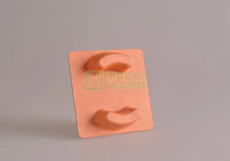 充电座橙色湿压纸托(纸浆模塑) - Imagen 2