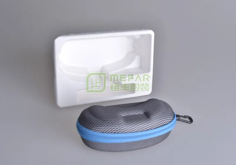 眼镜盒白色干压竹浆纸托(纸塑) - Image 4