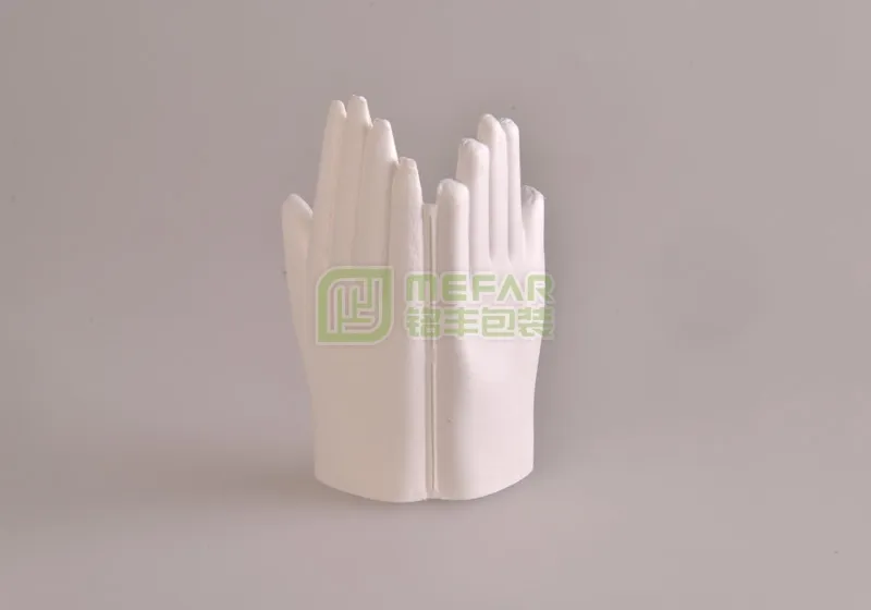 手套白色湿压工艺纸托(纸浆模塑) - 图片 2