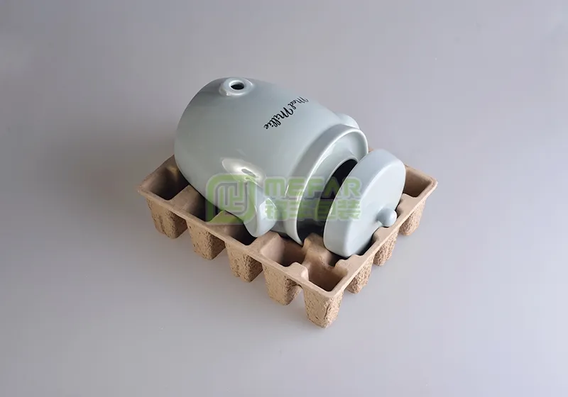 陶瓷罐黄色干压竹浆纸托(纸浆模塑) - Image 3