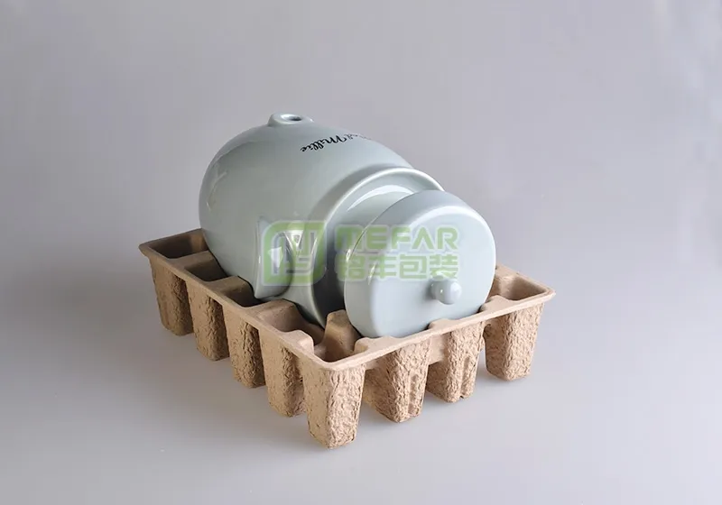 陶瓷罐黄色干压竹浆纸托(纸浆模塑) - Image 4