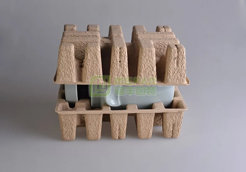 陶瓷罐黄色干压竹浆纸托(纸浆模塑) - Image 5