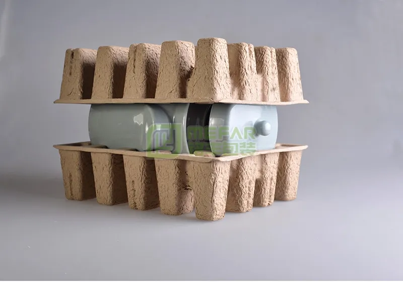 陶瓷罐黄色干压竹浆纸托(纸浆模塑) - Image 2