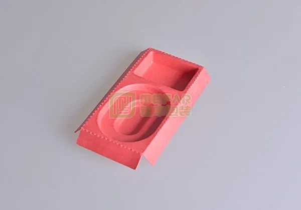 蓝牙红色湿压甘蔗浆纸托（纸浆模塑）