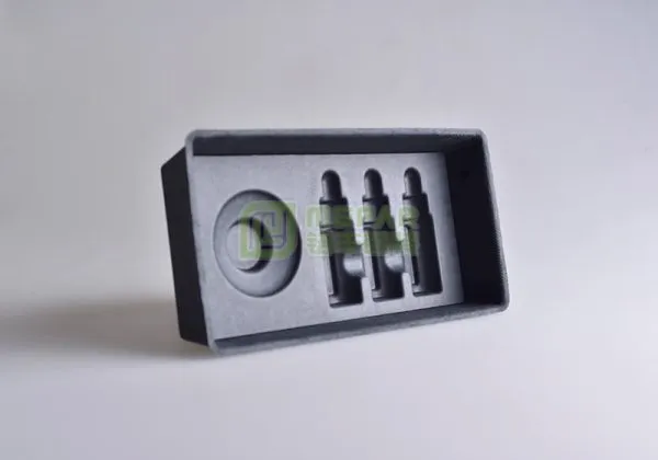 香水瓶黑色湿压工艺纸托（纸浆模塑）