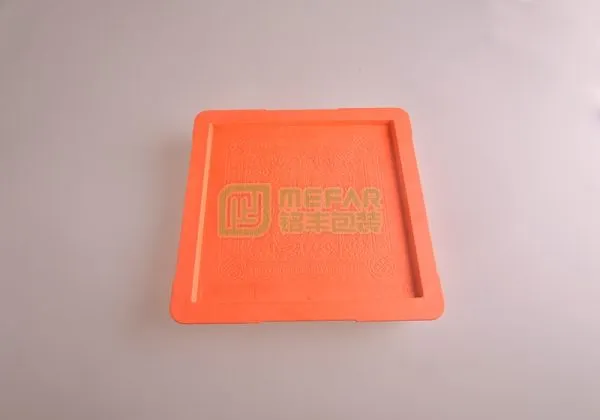 卡片类橙色湿压精品纸托（纸塑）