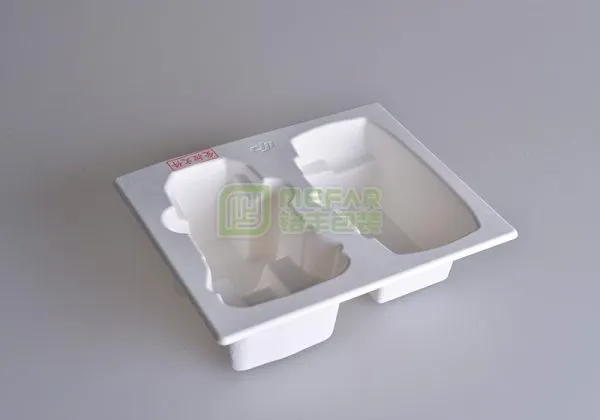 机器人白色湿压精品甘蔗浆纸托（纸塑）