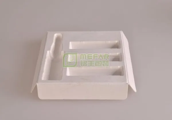 香水白色湿压甘蔗浆纸托（纸塑）