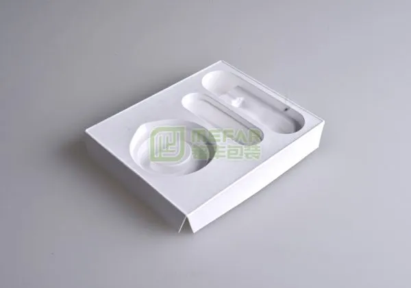 护肤品白色湿压精品纸托（纸塑）