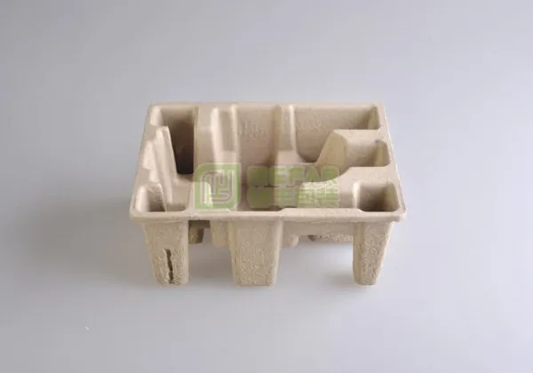 音响黄色干压原木浆纸托（纸浆模塑）