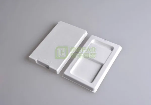 游戏手柄白色压甘蔗浆纸托（纸塑）