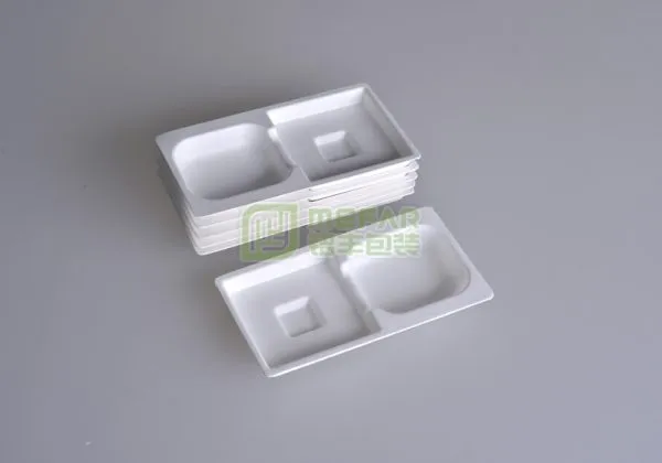 手机白色湿压精品纸托（纸浆模塑）