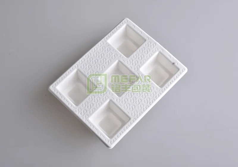 充电器白色湿压精品纸托(纸塑)