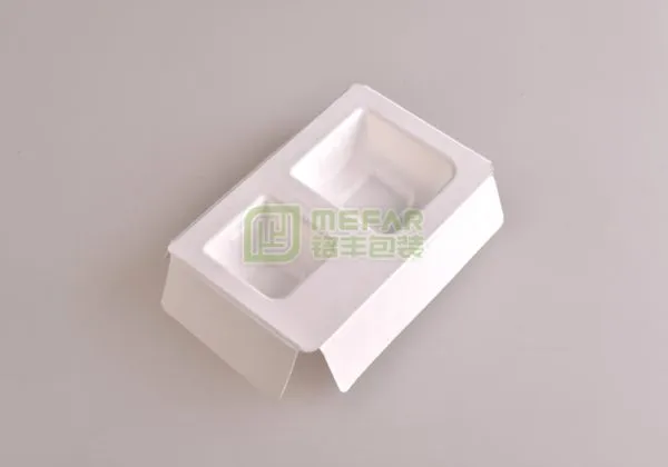 充电器白色湿压纸托（纸浆模塑）
