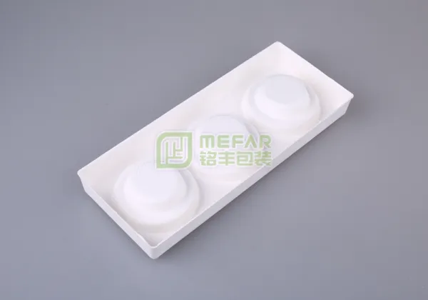 补品白色湿压纸托（纸浆模塑）