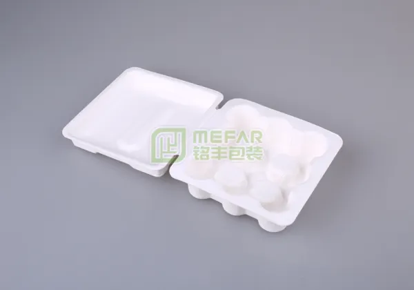 蛋托白色湿压纸托（纸浆模塑）