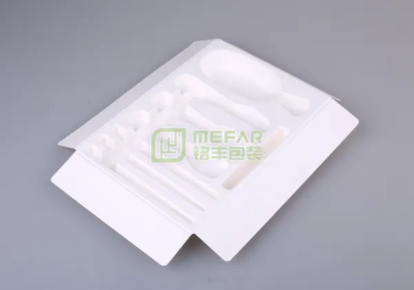 护肤品白色湿压纸托（纸塑）