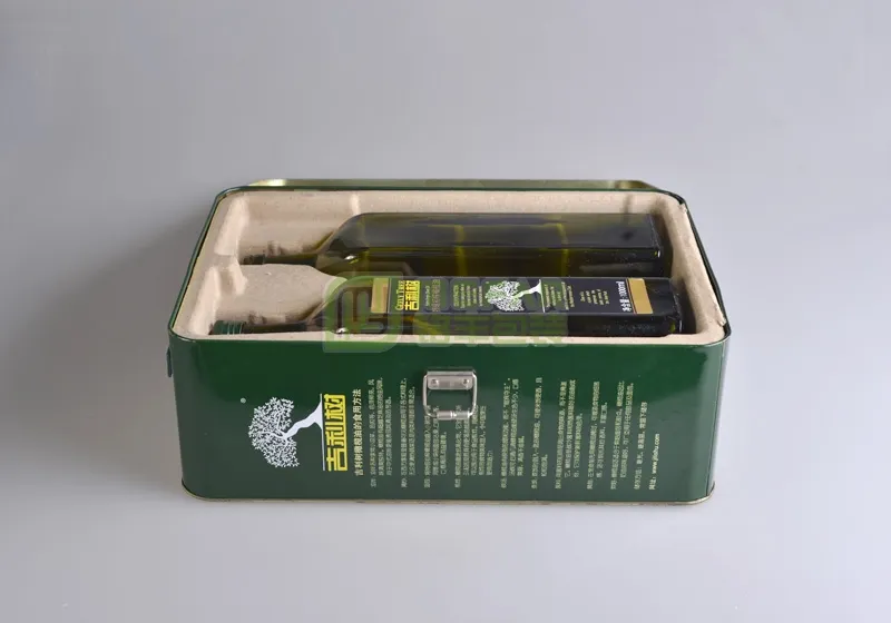 红酒瓶黄色干压原木浆纸托(纸塑) - Imagen 4