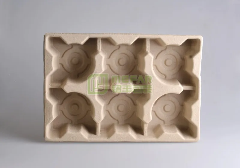 瓶子类黄色干压甘蔗浆纸托(纸塑) - Imagen 2