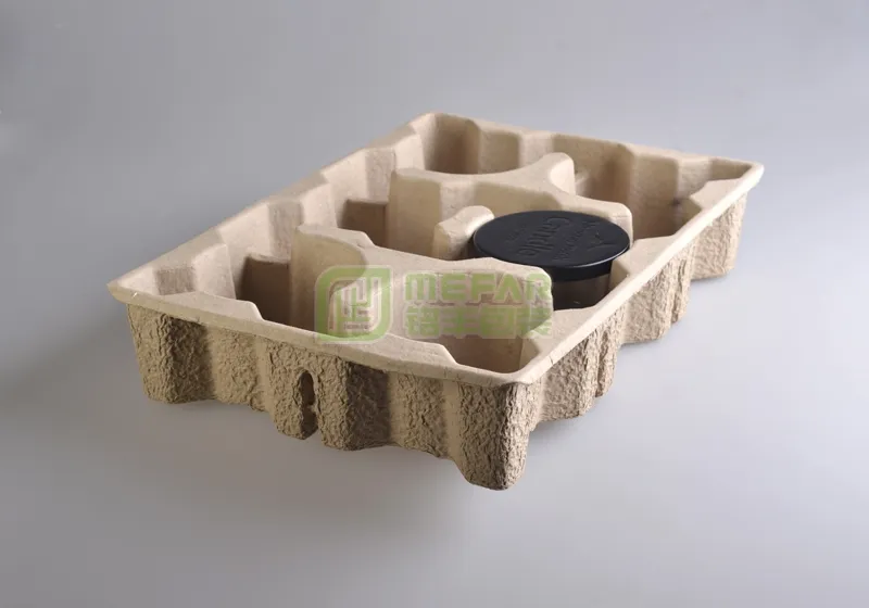 瓶子类黄色干压甘蔗浆纸托(纸塑) - Imagen 4