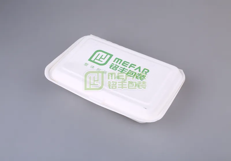 餐盒白色甘蔗浆湿压纸托(纸塑) - Imagen 5