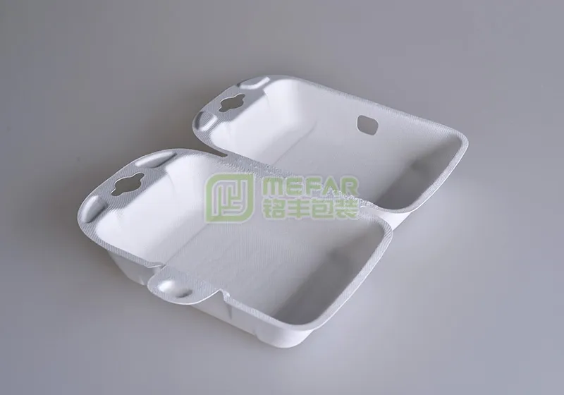 快餐盒白色湿压精品竹浆纸托(纸浆模塑) - Image 3